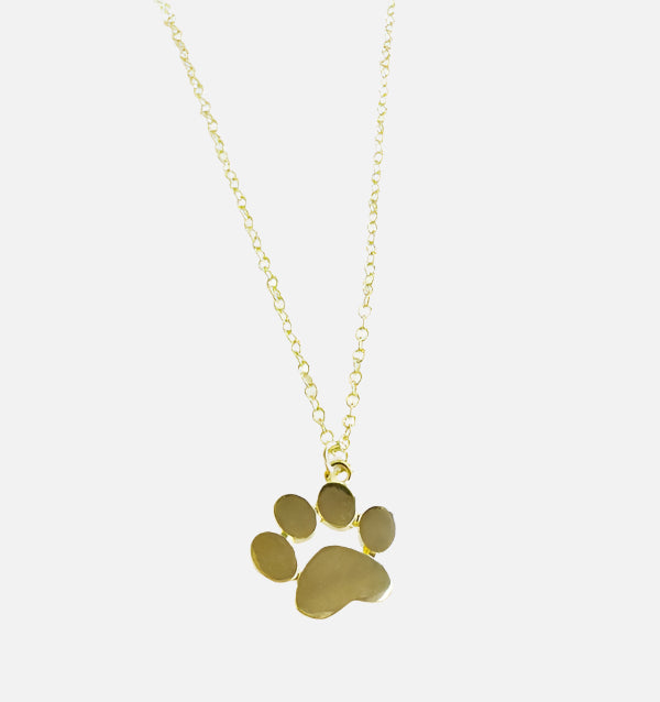 NIVA β Elegant Gold-Plated Necklace with Charming Paw Pendant