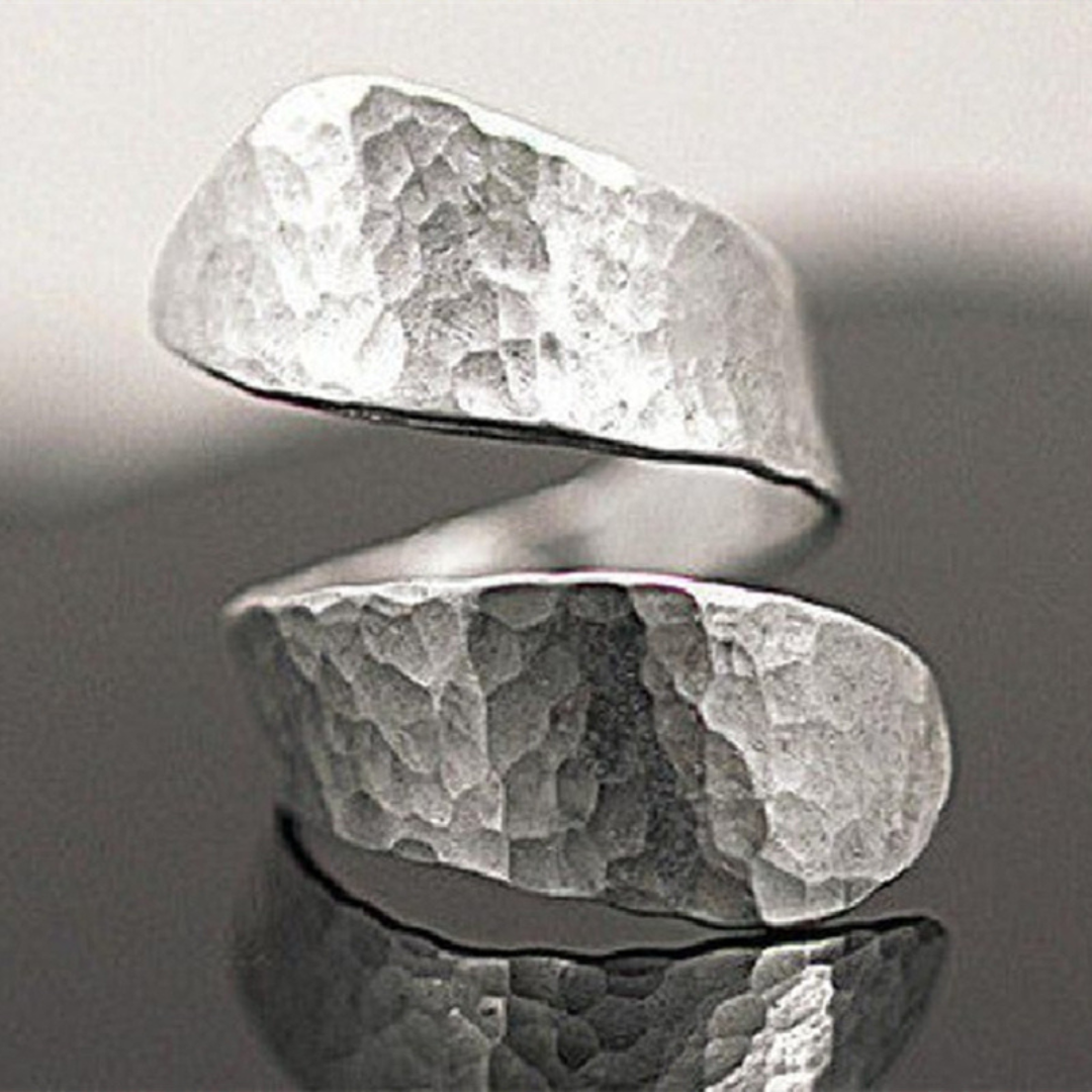 Adjustable Silver Spiral Ring