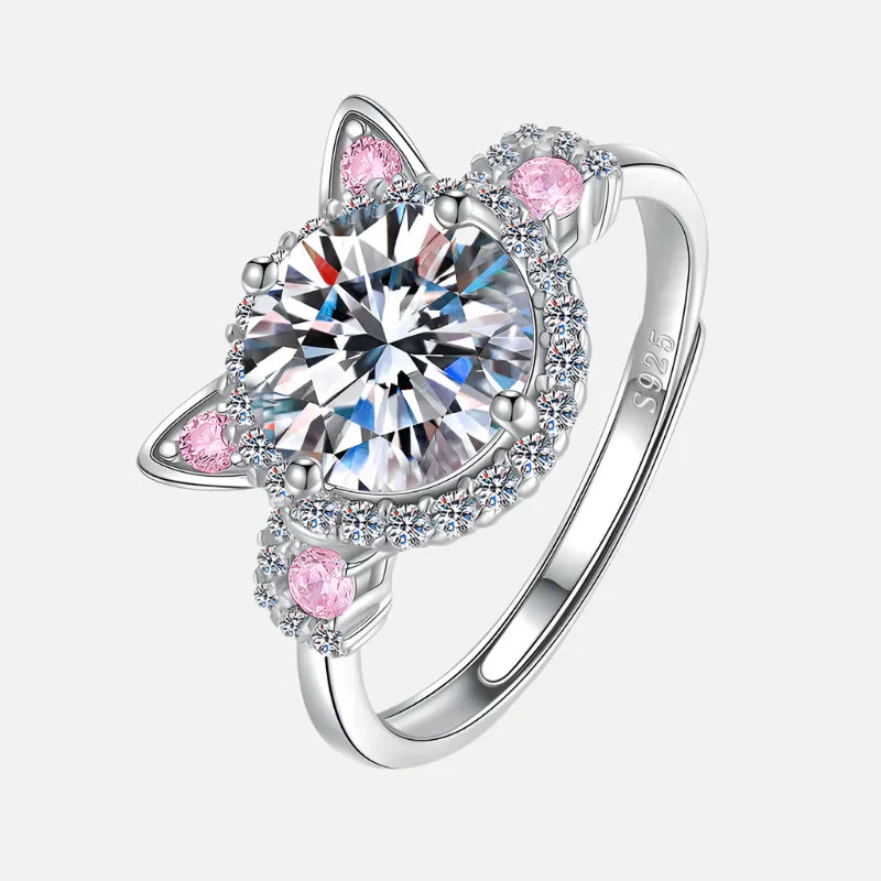 MINA – Adjustable Cat Ear Ring in Silver