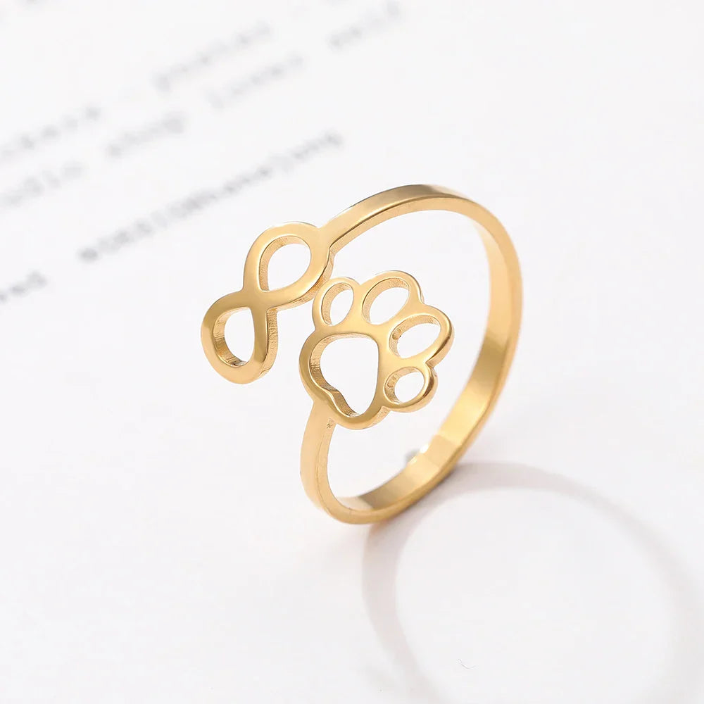 Endless Love Paw Ring