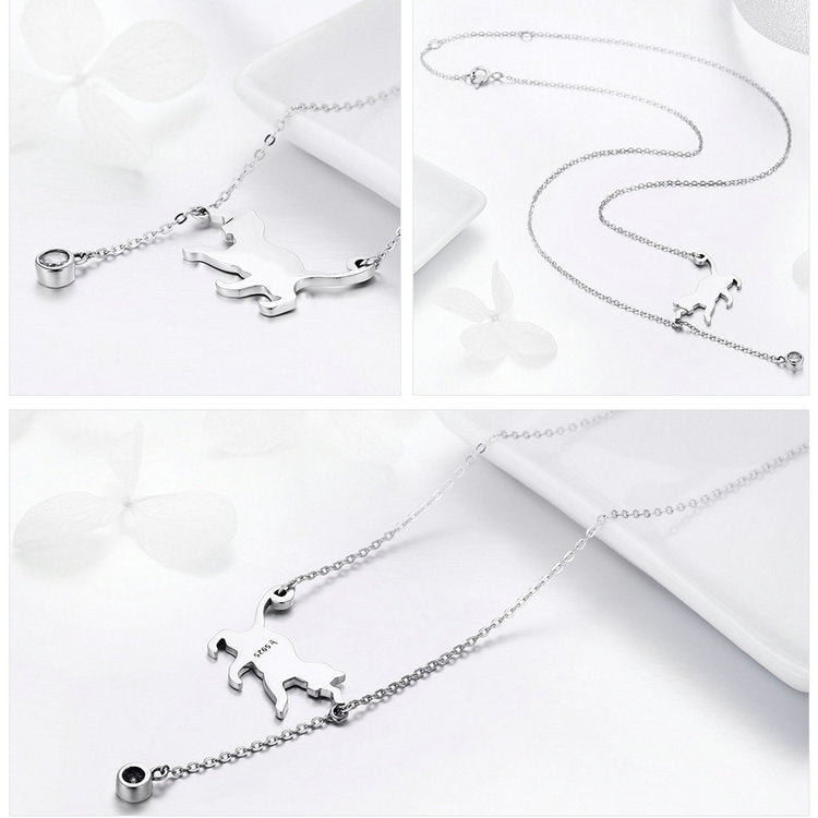 Whimsical Cat Pendant Necklace