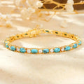 Natural Turquoise Stone Bracelet | Gold-Westeryn