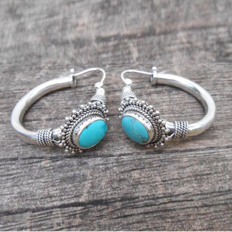 Chic Turquoise Retro Earrings-Westeryn
