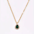 Green Water Drop Necklace-Westeryn