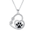 Endless Affection Paw Print Pendant Necklace-Westeryn