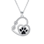 Endless Affection Paw Print Pendant Necklace-Westeryn