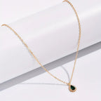 Green Water Drop Necklace-Westeryn