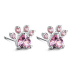 Elegant TALINA 4-Piece Rose Gold Jewelry Set with Paw & Zirconia Heart - Perfect Gift for Animal Lovers-Westeryn