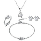 Elegant TALINA 4-Piece Rose Gold Jewelry Set with Paw & Zirconia Heart - Perfect Gift for Animal Lovers-Westeryn