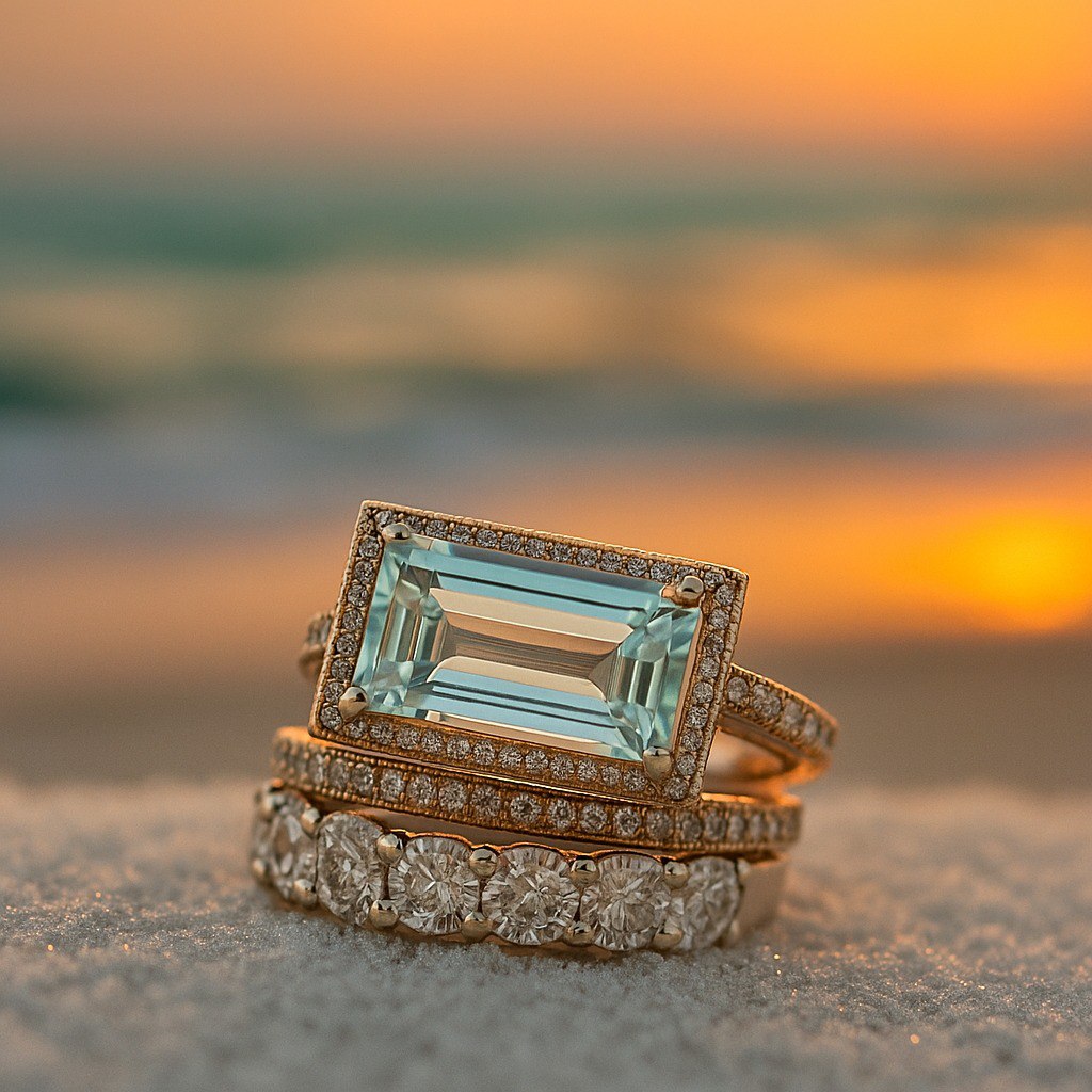 Nami | Sea Glass Ring Set-Westeryn