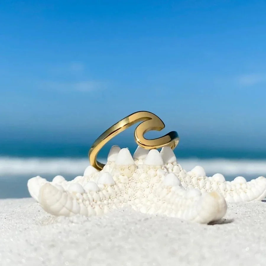 Gold Sea Wave Ring | Gold-Westeryn