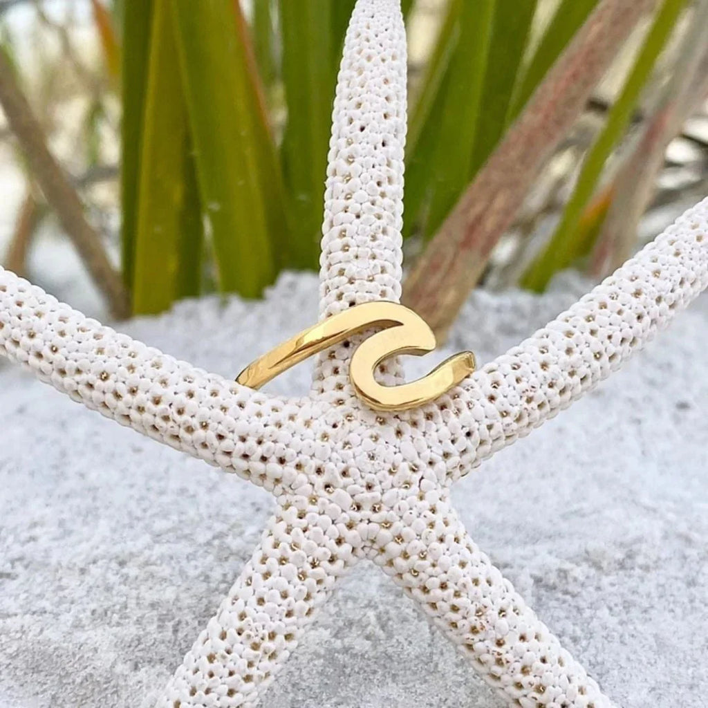 Gold Sea Wave Ring | Gold-Westeryn