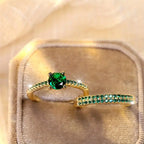 Serena Emerald Duo Ring Gold Set-Westeryn