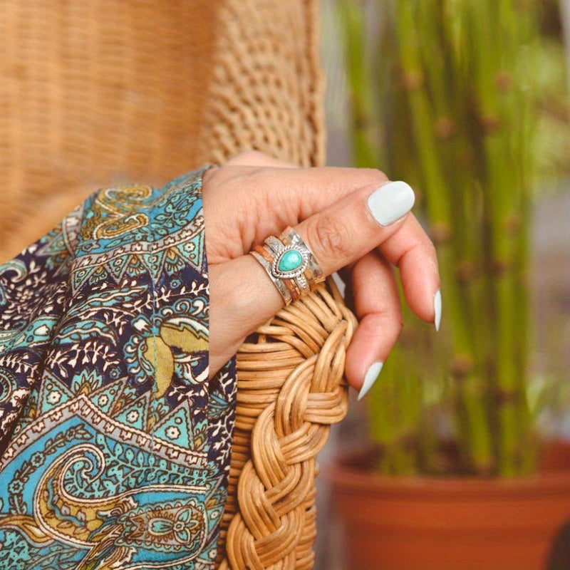 Bohemian Vintage Turquoise Ring-Westeryn