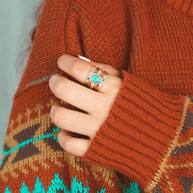 Bohemian Vintage Turquoise Ring-Westeryn