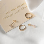 Dara Brillane Stone Earrings Set | Gold-Westeryn