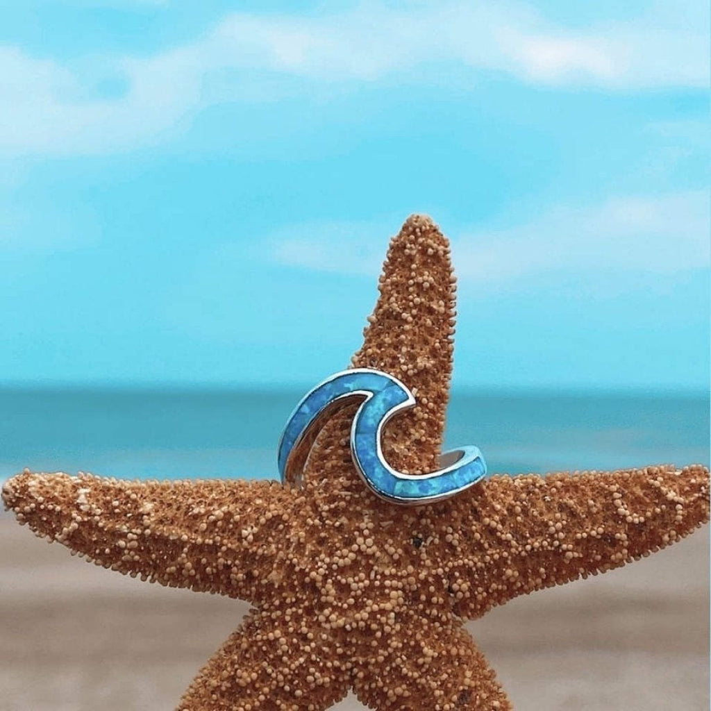 Sea Wave Ring in Opal and Silver-Westeryn