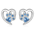 YANI – Heart Paw-Shaped Silver Earrings-Westeryn
