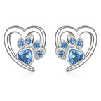 LIVIA – Elegant Heart and Paw Earrings with Sparkling Zirconia for a Stunning Look-Westeryn
