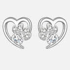 Whimsical Paw Heart Earrings-Westeryn