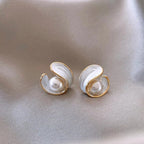 Luxury White Opal Earrings with Pearls in Gold-Westeryn