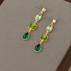 Kona | Pendant Earrings With Green Stones-Westeryn