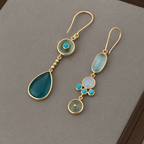 Calista | Drop Earrings with Blue Stones-Westeryn