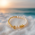 Alana | Golden Bracelet with Pearls-Westeryn