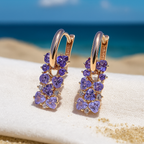 Pearl | Earrings with Lilac Stones-Westeryn