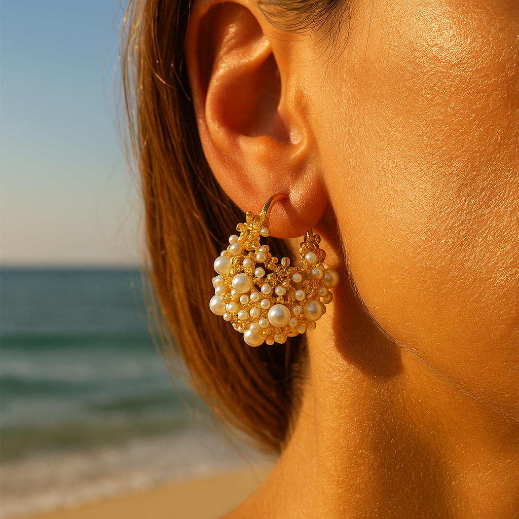 Dione | Golden Dawn Foam Earrings-Westeryn