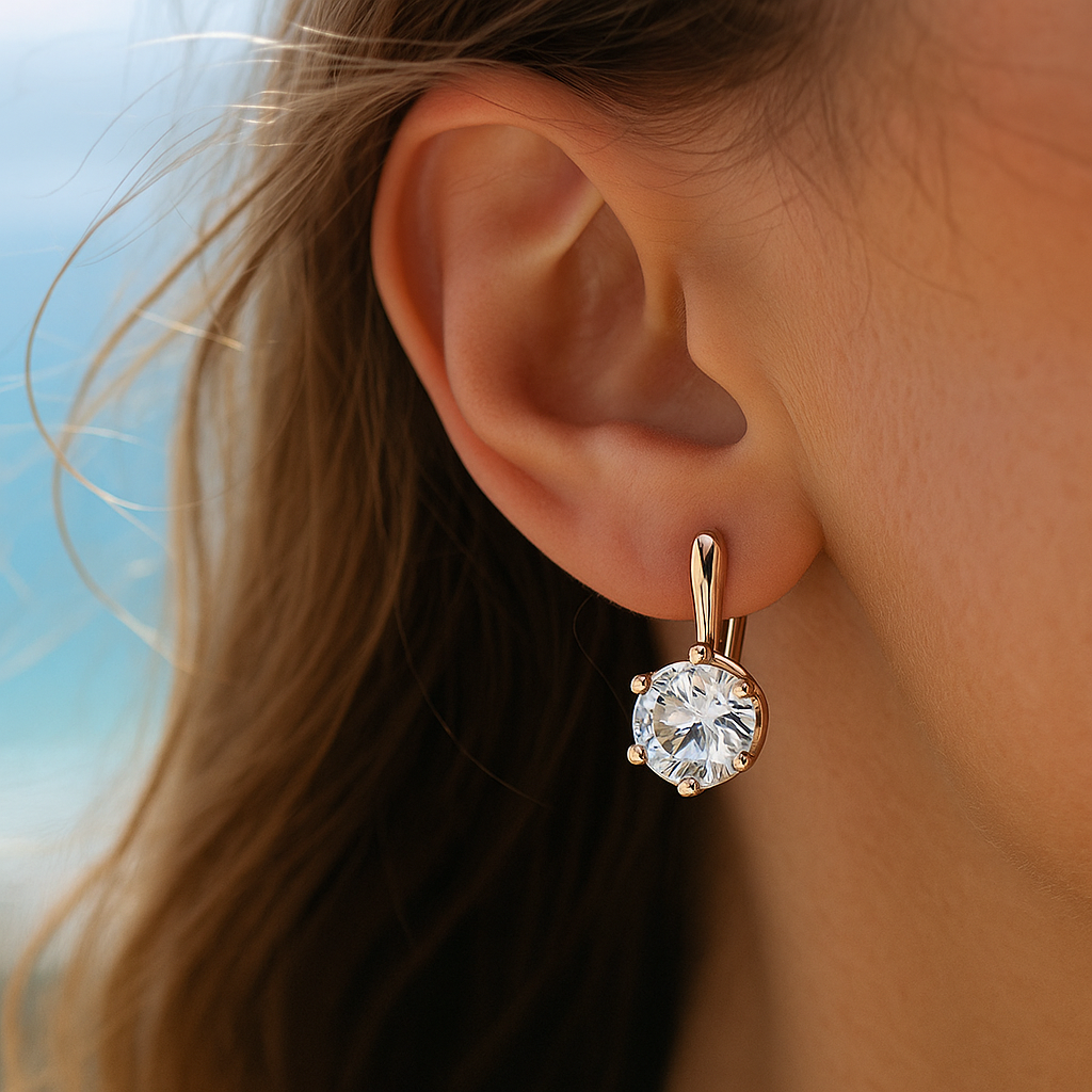 Eirene | Round Zirconia Hoop Earrings-Westeryn