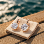 Eirene | Round Zirconia Hoop Earrings-Westeryn