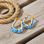 Hama | Golden Wave Foam Earrings-Westeryn