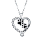 Whimsical Paw Heart Pendant Necklace-Westeryn