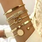 Knotted Elegance Bracelet Set | Gold-Westeryn