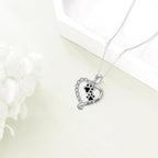 Whimsical Paw Heart Pendant Necklace-Westeryn
