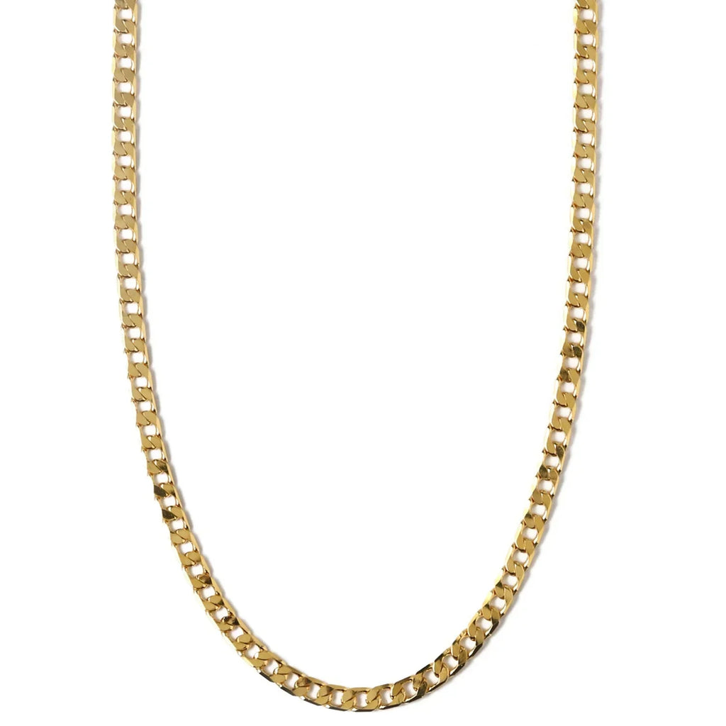 Flat Link Curb Chain Necklace | Gold-Westeryn