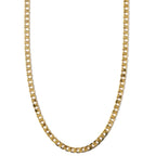 Flat Link Curb Chain Necklace | Gold-Westeryn