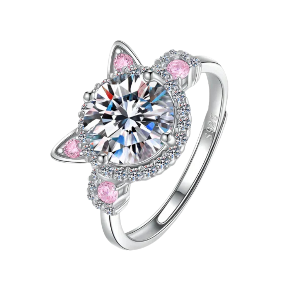 MINA – Adjustable Cat Ear Ring in Silver-Westeryn