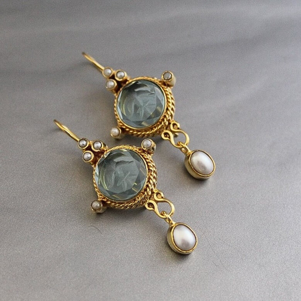 Merena Vintage Pearl Earrings-Westeryn