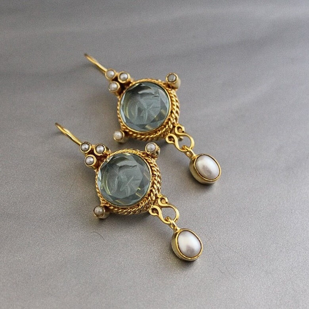 Merena Vintage Pearl Earrings-Westeryn