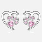Whimsical Paw Heart Earrings-Westeryn