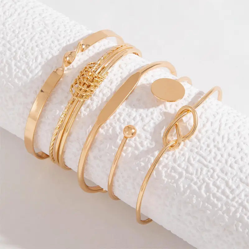 Knotted Elegance Bracelet Set | Gold-Westeryn