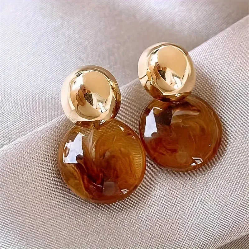 Aurélie Amber Drop Earrings | Gold-Westeryn