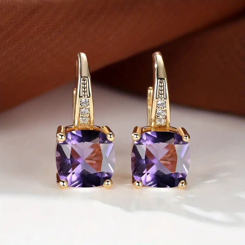 Mystic Stone Hoop Earrings | Gold-Westeryn