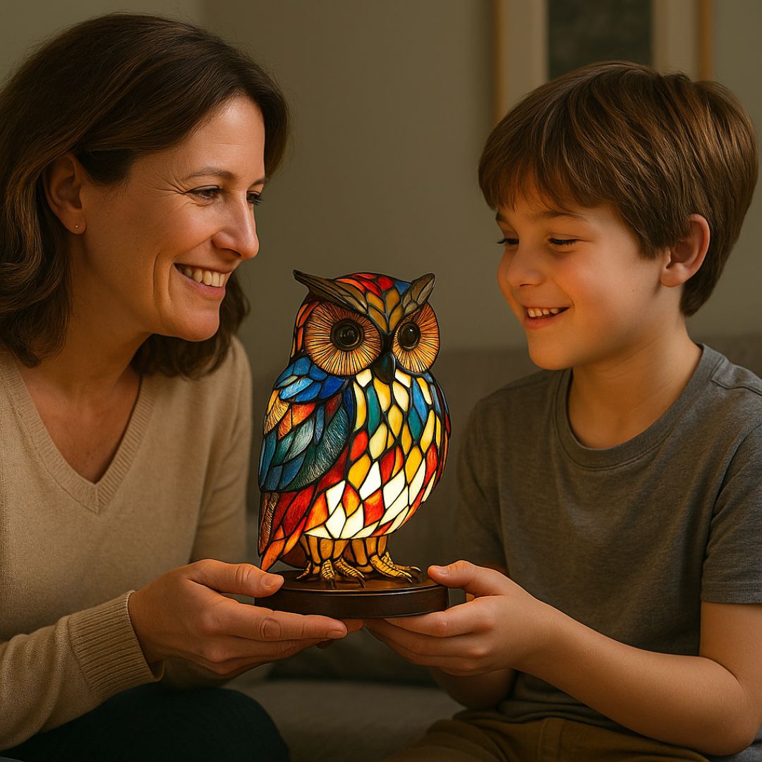 Glow Owl - handcrafted lamp that makes hearts shine-Westeryn
