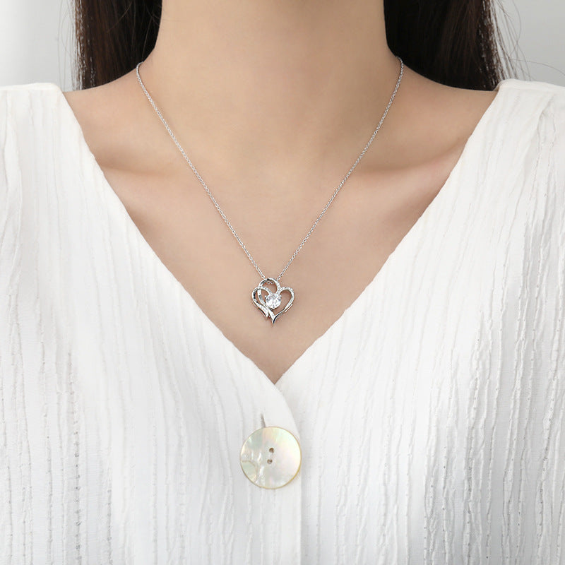 ELENYA – Elegant Adjustable Women's Necklace with Enchanting Double Heart & Sparkling Zirconia for a Stylish Look-Westeryn