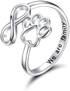 NIVI – Elegant Adjustable Paw Heart Ring Made of Handcrafted 925 Sterling Silver-Westeryn