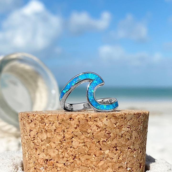 Sea Wave Ring in Opal and Silver-Westeryn