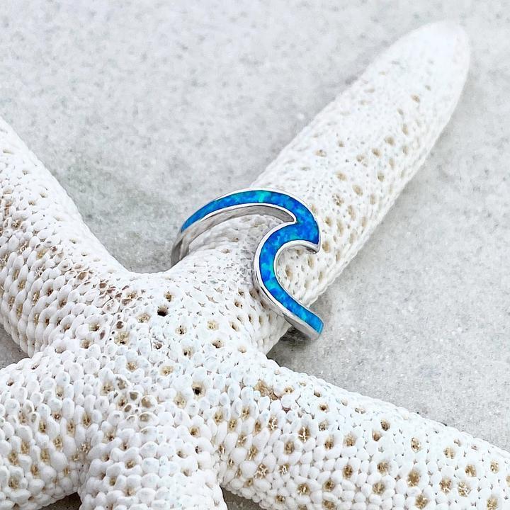 Sea Wave Ring in Opal and Silver-Westeryn